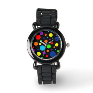 Black Rainbow Spots Watch (Child)