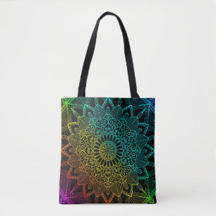 Black Rainbow Tote Bag