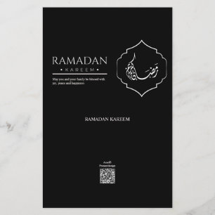 Black Ramadan Kareem Chocolate Bar Wrapper Elegant