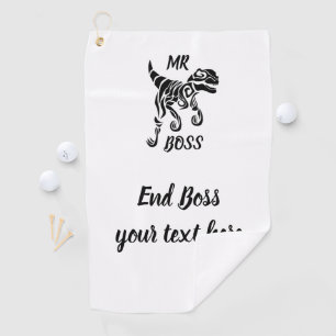 Black Raptor Ancient Terror of the Dinosaur Golf Towel