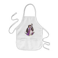Black Rapunzel Princess with Twists girls apron