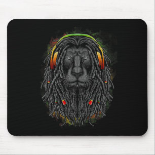 Black Rasta Lion With Dreads - Show Your Pride  Mouse Pad