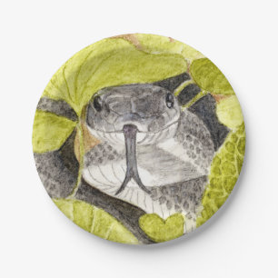 Black Rat Snake Paper Plate