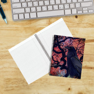 Black Raven and Gnarly Japanese Maple Notebook