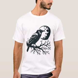 Black Raven and Moon T-Shirt