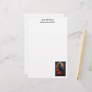 Black Raven Dark Gothic Stationery