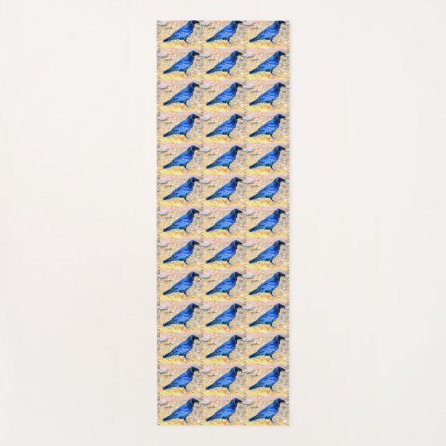 Black Raven flock Thunder_Cove Yoga Mat (Front)