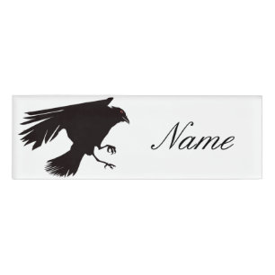 Black Raven Flying Thunder_Cove Name Tag
