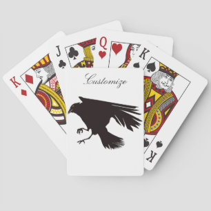 Black Raven Flying Thunder_Cove Playing Cards