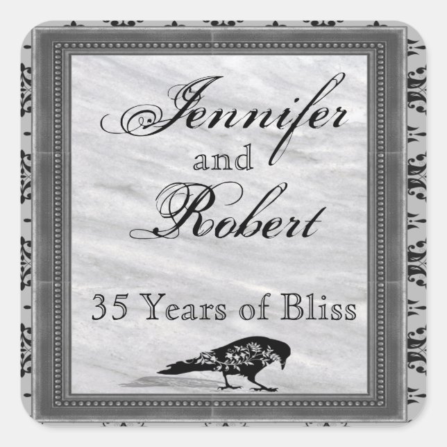 Black Raven Gothic Frame Envelope Seal (Front)