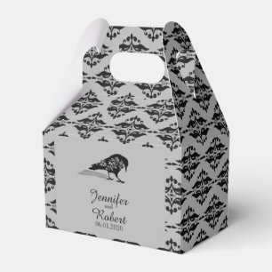 Black Raven Gothic Frame Wedding Favour Box