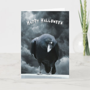 Black Raven Halloween Card