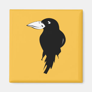 Black Raven Illustration Magnet