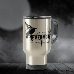 Black Raven Nevermore Travel Mug