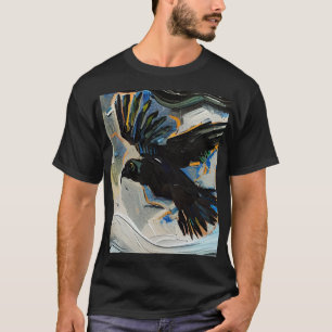 Black raven painting T-Shirt