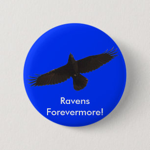 Black Raven Series 6 Cm Round Badge