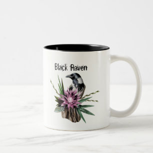 Black Raven Two-Tone Coffee Mug