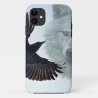 Black Raven & White Wolf Wildlife Fantasy