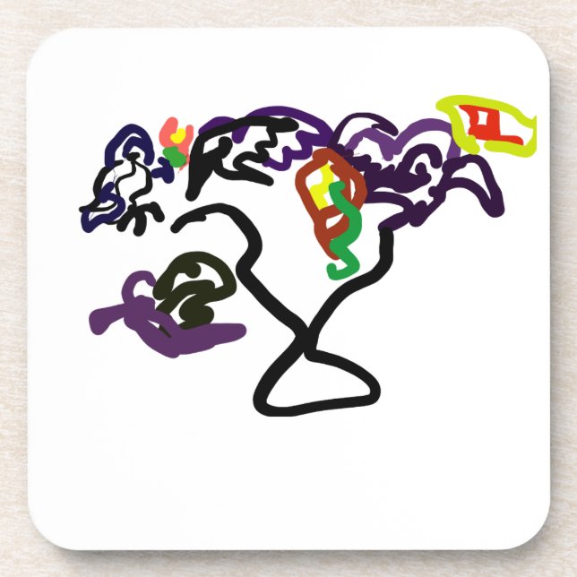 Black Ravens party Coaster (Front)