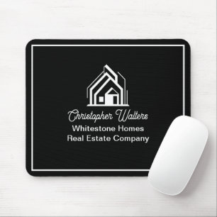 Black Real Estate Company Personalized Realtor Mouse Pad