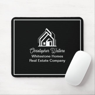 Black Real Estate Company Personalized Realtor Mouse Pad