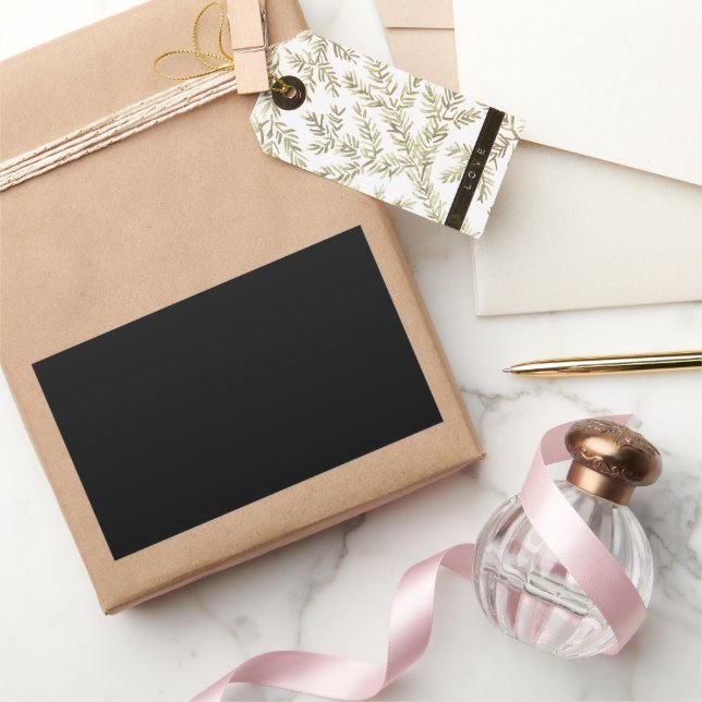Black Rectangular Sticker (Gifting)