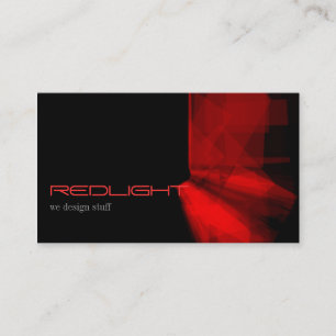 Black-Red Abstract Minimalist Design Business Card