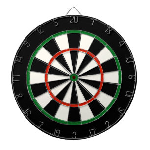 Black Red and Green Regulation Dart Board