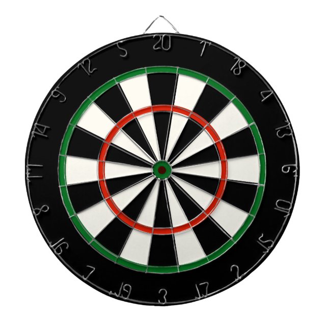 Black  Red and Green Regulation Dart Board (Front)