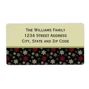 Black Red and Green Snowflake Pattern