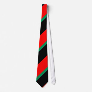 Black Red and Green Tie