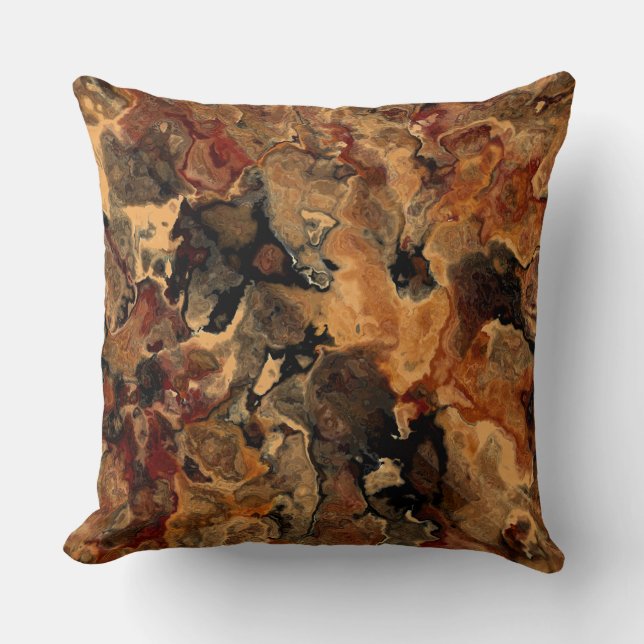 Black, Red and Rust Cushion (Front)