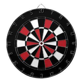 Black Red and White Dart Board