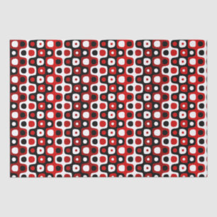 black red and white geometric tissue paper
