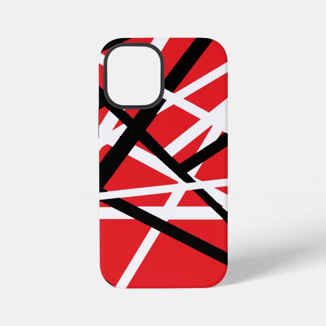 Black, Red, and White Graphic  iPhone Case (Back)