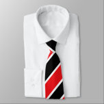 Black Red and White Regimental Stripe Tie<br><div class="desc">This classic red,  black,  and white diagonally-striped tie will go well with most suits.</div>