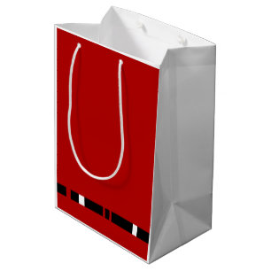 Black red and white stripes medium gift bag