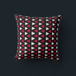 Black, Red and White Triangles Cushion<br><div class="desc">Elegant,  black,  white and red triangle pattern home decor and gift products for him or her.

By celeste@khoncepts.com</div>