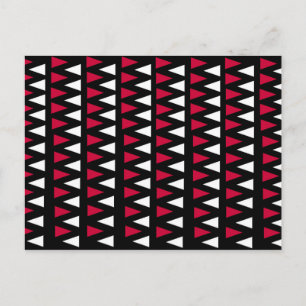 Black, Red and White Triangles Postcard