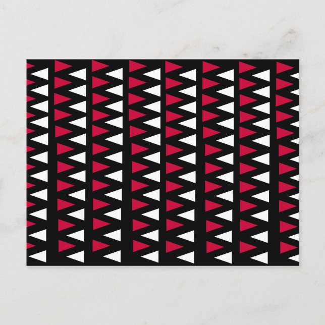 Black, Red and White Triangles Postcard (Front)