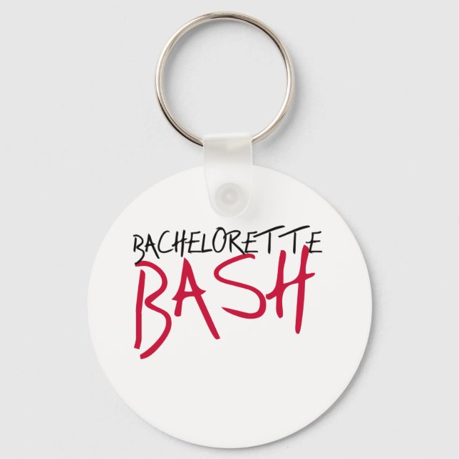 Black/Red Bachelorette Bash Key Ring (Front)