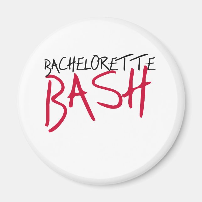 Black/Red Bachelorette Bash Magnet (Front)