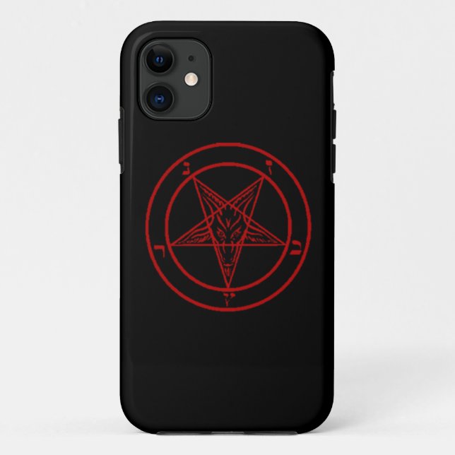 Black/Red Baphomet Phone Case (Back)