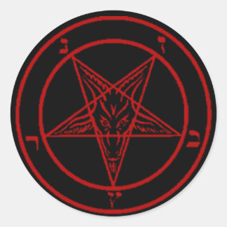 Black/Red Baphomet Stickers