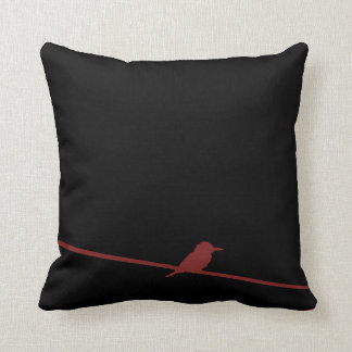 Black & red bird cushion