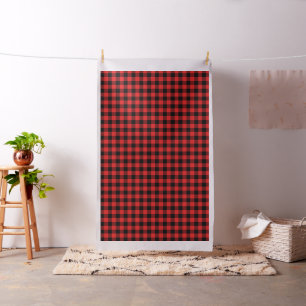 Black Red Buffalo Plaid Pattern   Lumberjack Fabric