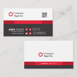 Black & Red Business Cards 10 Pack of 100