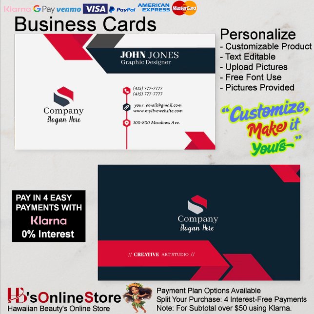 Black & Red Business Cards 11 Pack of 100 (Black & Red Business Cards 11 Pack of 100.)