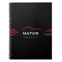 Black & Red Car Service Notebook