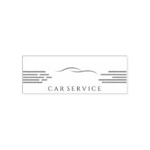 Black & Red Car Service Self Inking Stamp